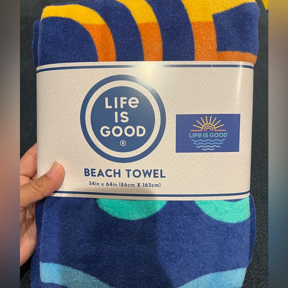 LIFE IS GOOD Beach Towel
